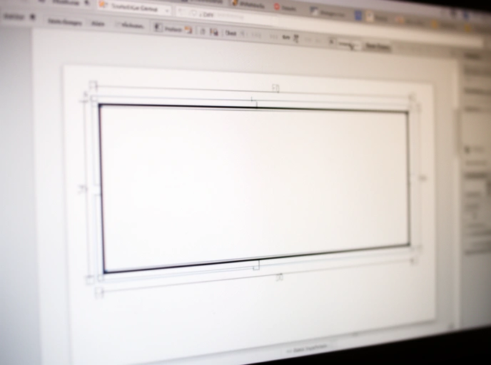 Diseño de una etiqueta abierto en la pantalla de una computadora